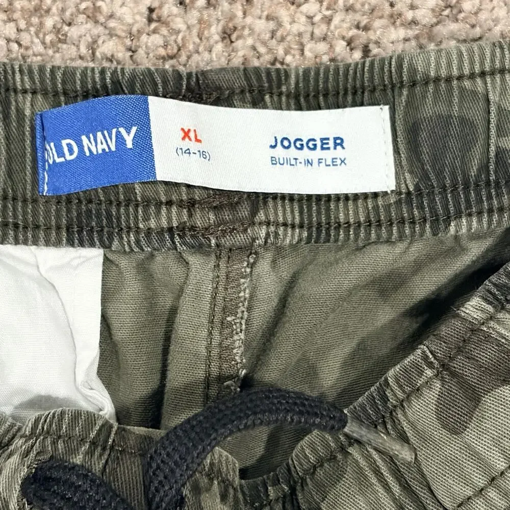 Boys Pants Size XL 14-16 Old Navy Brown Corduroy, Green Camouflage